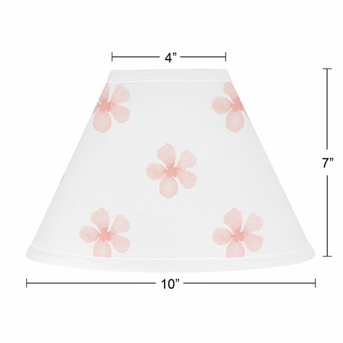 Watercolor Floral Burgundy Wine and Pink Collection Lamp Shade - alt image 2