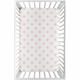 Watercolor Floral Burgundy Wine and Pink Collection Mini Crib Sheet - Flower Blossom