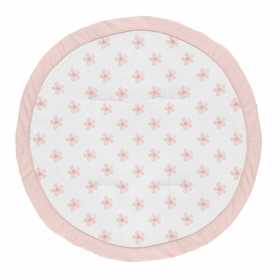 Watercolor Floral Burgundy Wine and Pink Collection Playmat - Daisy Print