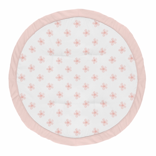 Watercolor Floral Burgundy Wine and Pink Collection Playmat - Daisy Print