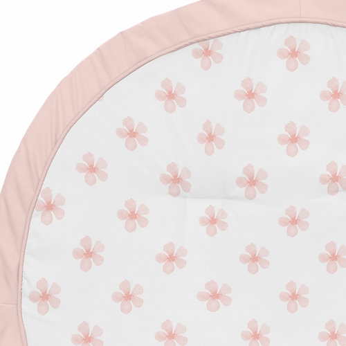 Watercolor Floral Burgundy Wine and Pink Collection Playmat - Daisy Print - alt image 2
