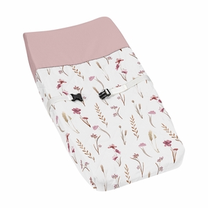 Watercolor Floral Garden Pink Collection Changing Pad Cover
