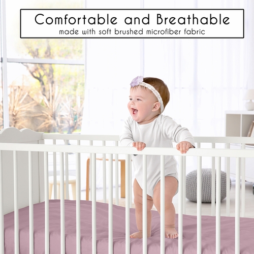Watercolor Floral Garden Purple Collection 4 Piece Crib Bedding - alt image 4