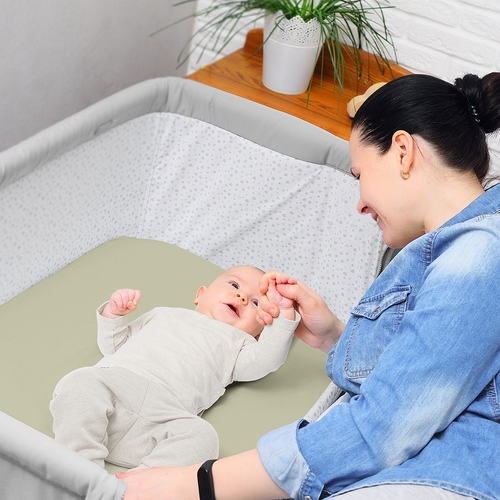 Watercolor Floral Garden Sage Green Collection 2 Pack Baby Bassinet Fitted Sheets - alt image 3