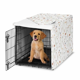 Watercolor Floral Garden Sage Green Collection Dog Crate Kennel Cover 36in.