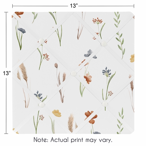 Watercolor Floral Garden Sage Green Collection Fabric Memo Board - alt image 2