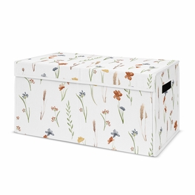 Watercolor Floral Garden Sage Green Collection Fabric Toy Bin Storage