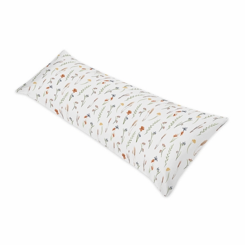 Watercolor Floral Garden Sage Green Collection Flower Print Full Length Body Pillow Cover - alt image 1