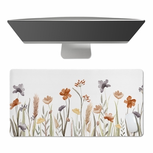 Watercolor Floral Garden Sage Green Collection Large Mouse Pad Desk Mat