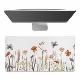Watercolor Floral Garden Sage Green Collection Large Mouse Pad Desk Mat