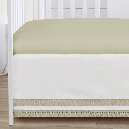 Watercolor Floral Garden Sage Green Collection Sweet Jojo Designs 6 Piece Crib Bedding + BreathableBaby Breathable Mesh Liner - alt image 4