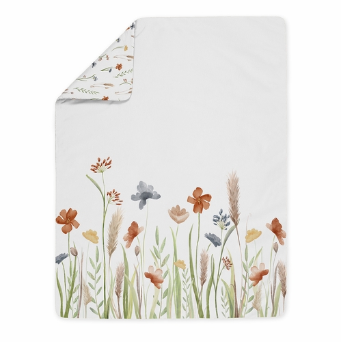 Watercolor Floral Garden Sage Green Collection Toddler Bedding - alt image 3