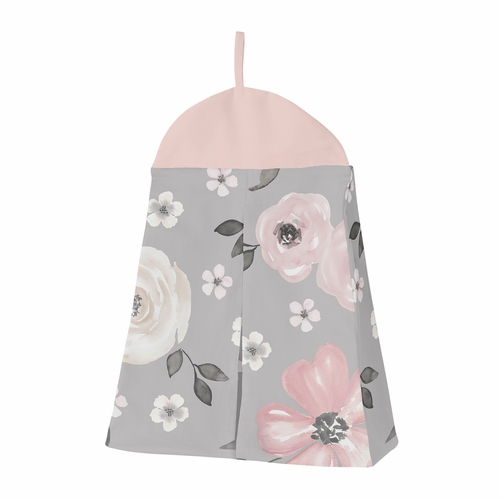 Watercolor Floral Grey Collection 4 Piece Crib Bedding - alt image 4