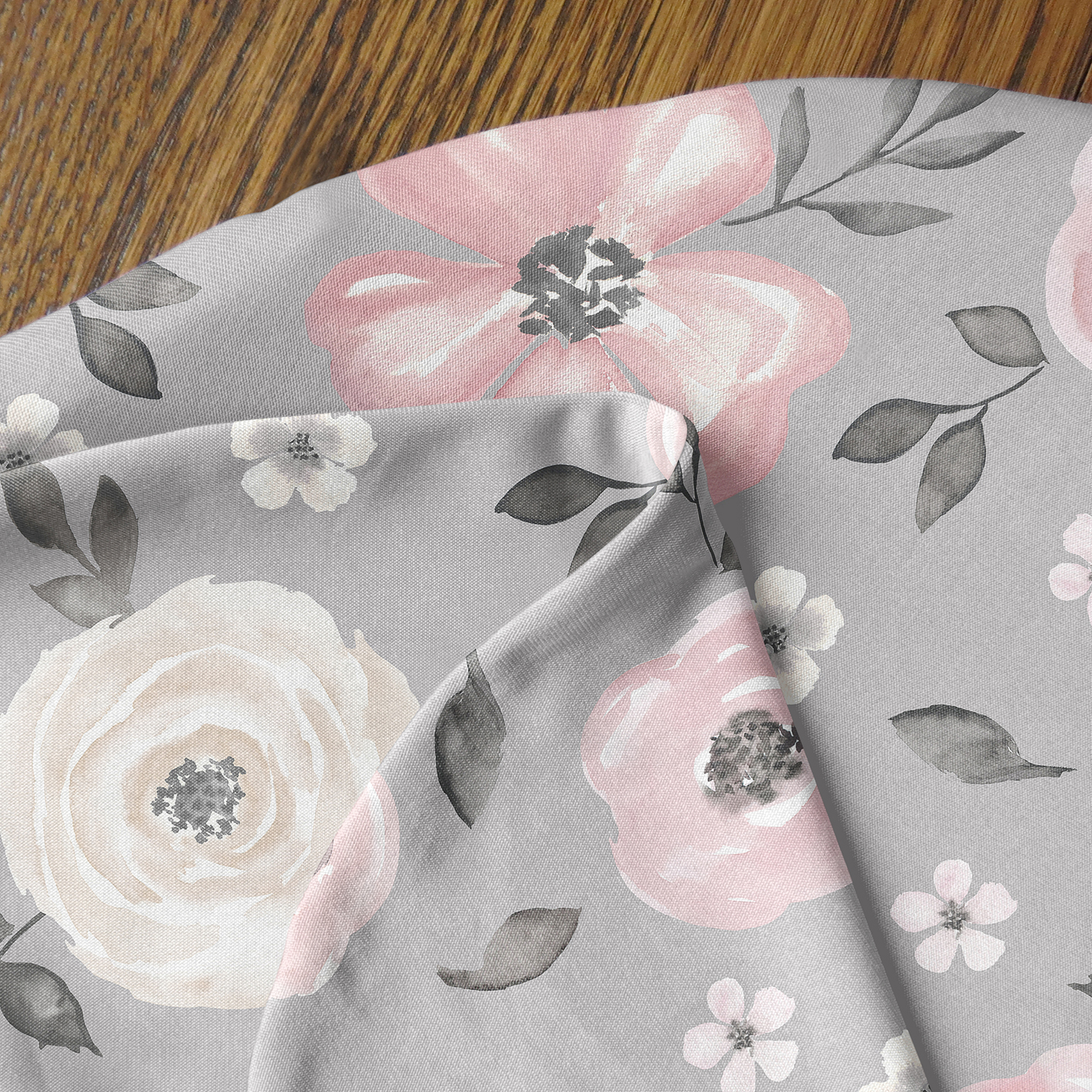 Watercolor Floral Grey Collection Nursing Breastfeeding Pillow Cover