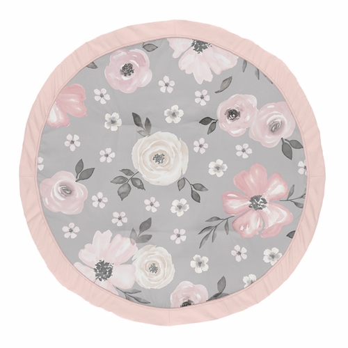 Watercolor Floral Grey Collection Playmat