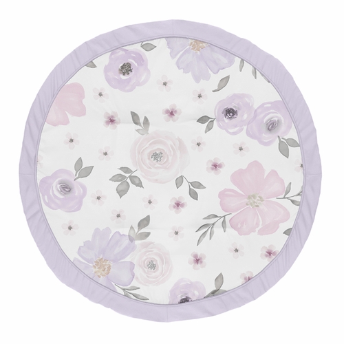Watercolor Floral Lavender and Grey Collection Playmat