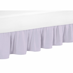 Watercolor Floral Lavender and Grey Collection Queen Bed Skirt