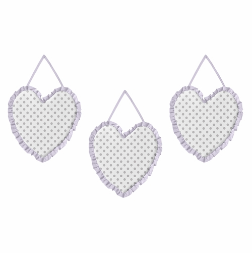 Watercolor Floral Lavender and Grey Collection Wall Hangings