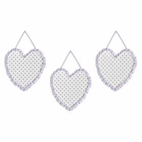 Watercolor Floral Lavender and Grey Collection Wall Hangings