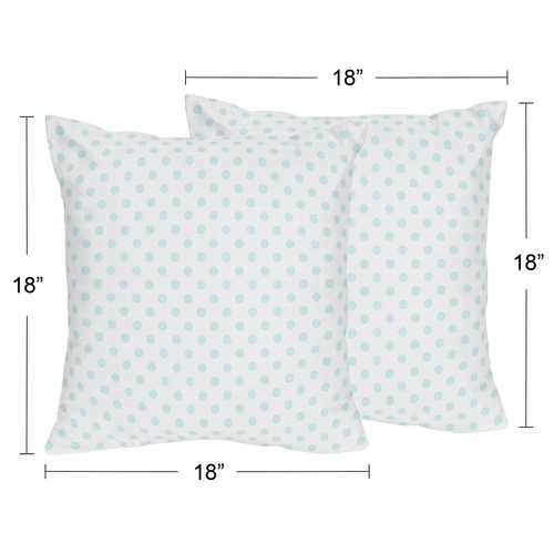 Watercolor Floral Navy and Pink Collection Polka Dot Decorative Accent Throw Pillows - Set of 2 - alt image 3