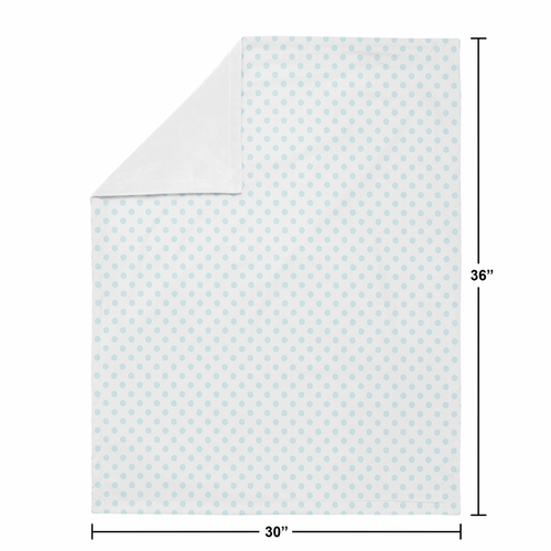 Watercolor Floral Navy Blue and Pink Collection Baby Blanket - Polka Dot - alt image 3