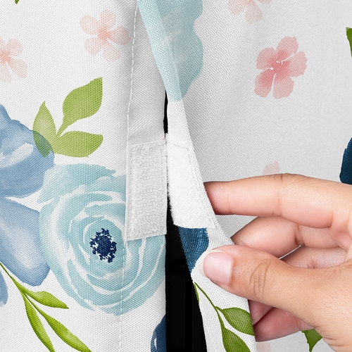 Watercolor Floral Navy Blue and Pink Collection Dog Crate Kennel Cover 36in. - alt image 2