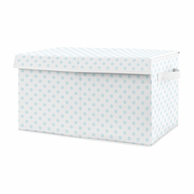 Watercolor Floral Navy Blue and Pink Collection Polka Dot Fabric Toy Bin Storage