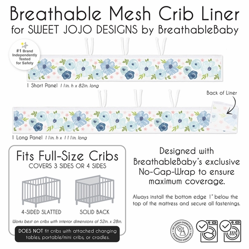 Watercolor Floral Navy Blue And Pink Collection Sweet Jojo Designs