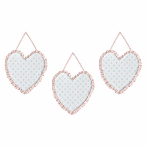 Watercolor Floral Navy Blue and Pink Collection Wall Hangings