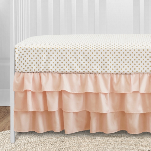 Watercolor Floral Peach and Green Collection 5 Piece Crib Bedding - alt image 4