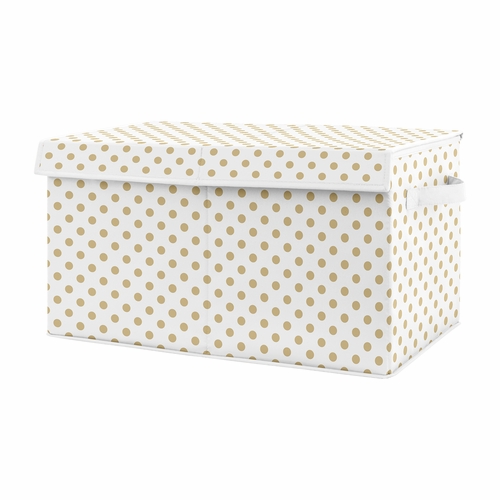 Watercolor Floral Peach and Green Collection Polka Dot Fabric Toy Bin Storage