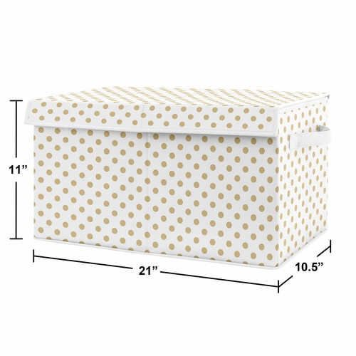 Watercolor Floral Peach and Green Collection Polka Dot Fabric Toy Bin Storage - alt image 2