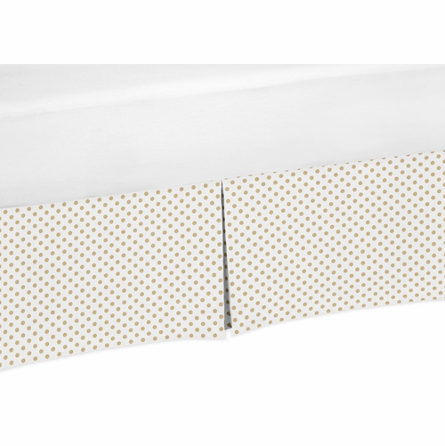 Watercolor Floral Peach and Green Collection Queen Bed Skirt