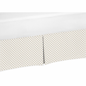 Watercolor Floral Peach and Green Collection Twin Bed Skirt