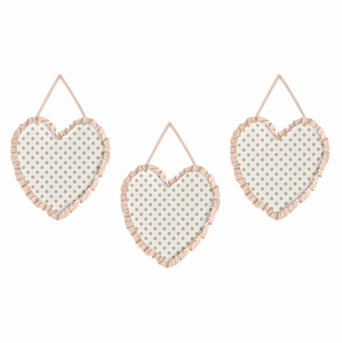 Watercolor Floral Peach and Green Collection Wall Hangings
