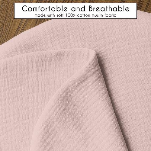 Watercolor Floral Pink and Grey Collection 2 Pack 100% Cotton Muslin Nursing Breastfeeding Pillow Cover Cases (Pillow Not Included) - alt image 4