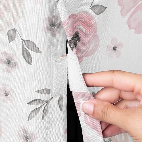 Watercolor Floral Pink and Grey Collection Dog Crate Kennel Cover 24in. - alt image 2