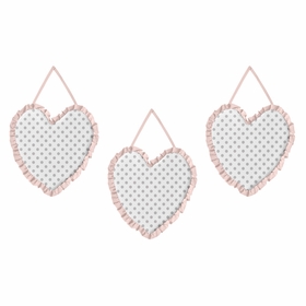 Watercolor Floral Pink and Grey Collection Wall Hangings