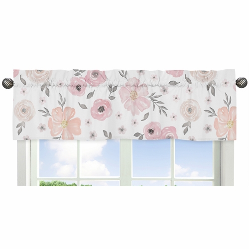 Watercolor Floral Pink and Grey Twin Bedding Collection