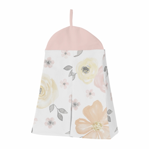 Watercolor Floral Yellow And Pink Collection 5 Piece Crib Bedding - alt image 5