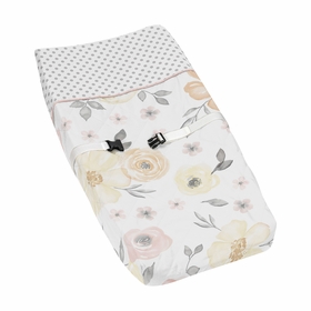 Watercolor Floral Yellow And Pink Collection Changing Pad Cover