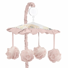 Watercolor Floral Yellow And Pink Collection Musical Mobile
