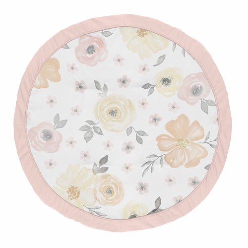 Watercolor Floral Yellow And Pink Collection Playmat