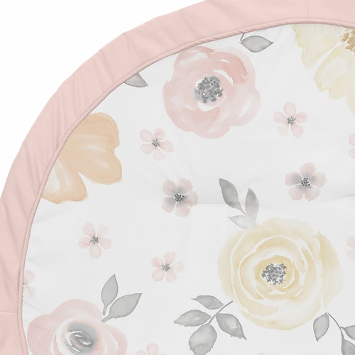 Watercolor Floral Yellow And Pink Collection Playmat - alt image 2