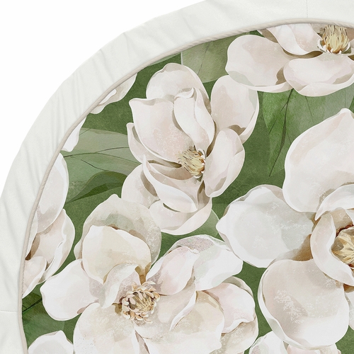 Watercolor Magnolia Sage Green and Ivory Collection Playmat - alt image 2