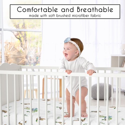 Watercolor Mallard Ducks Collection Crib Sheet - alt image 1