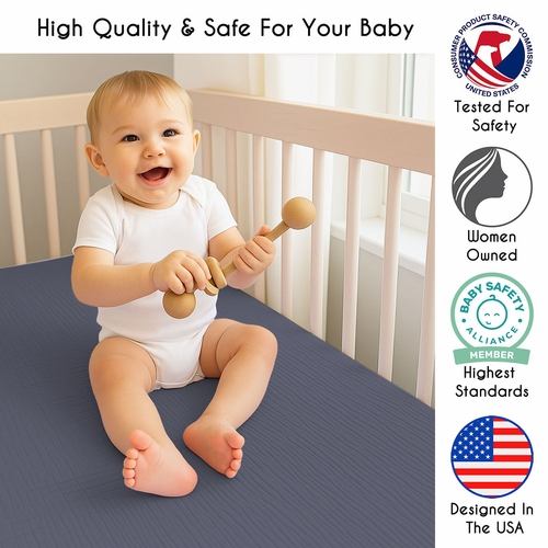 Watercolor Sports Theme  100% Cotton Muslin 2 Pack Crib Sheets - alt image 2