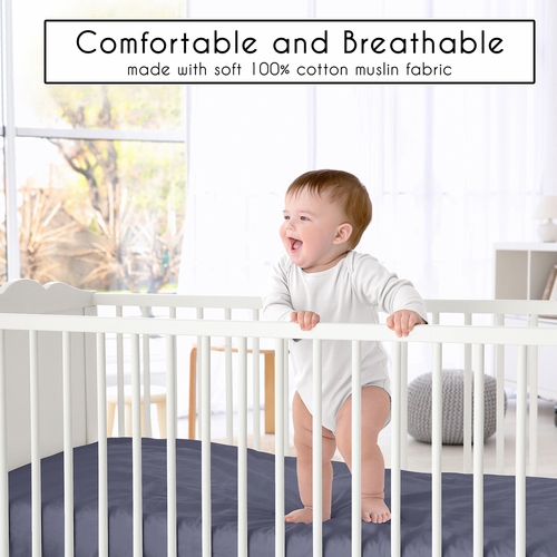 Watercolor Sports Theme  100% Cotton Muslin 2 Pack Crib Sheets - alt image 5