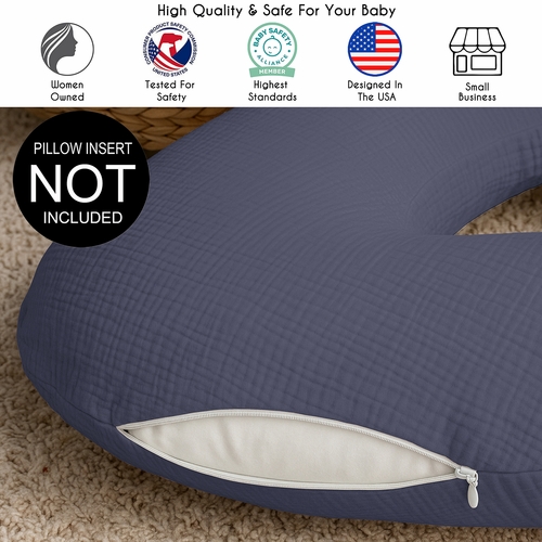 Watercolor Sports Theme 2 Pack 100% Cotton Muslin Nursing Breastfeeding Pillow Cover Cases (Pillow Not Included) - alt image 2