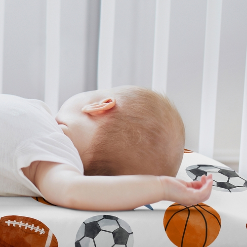 Watercolor Sports Theme Collection 2 Pack Baby Bassinet Fitted Sheets - alt image 2